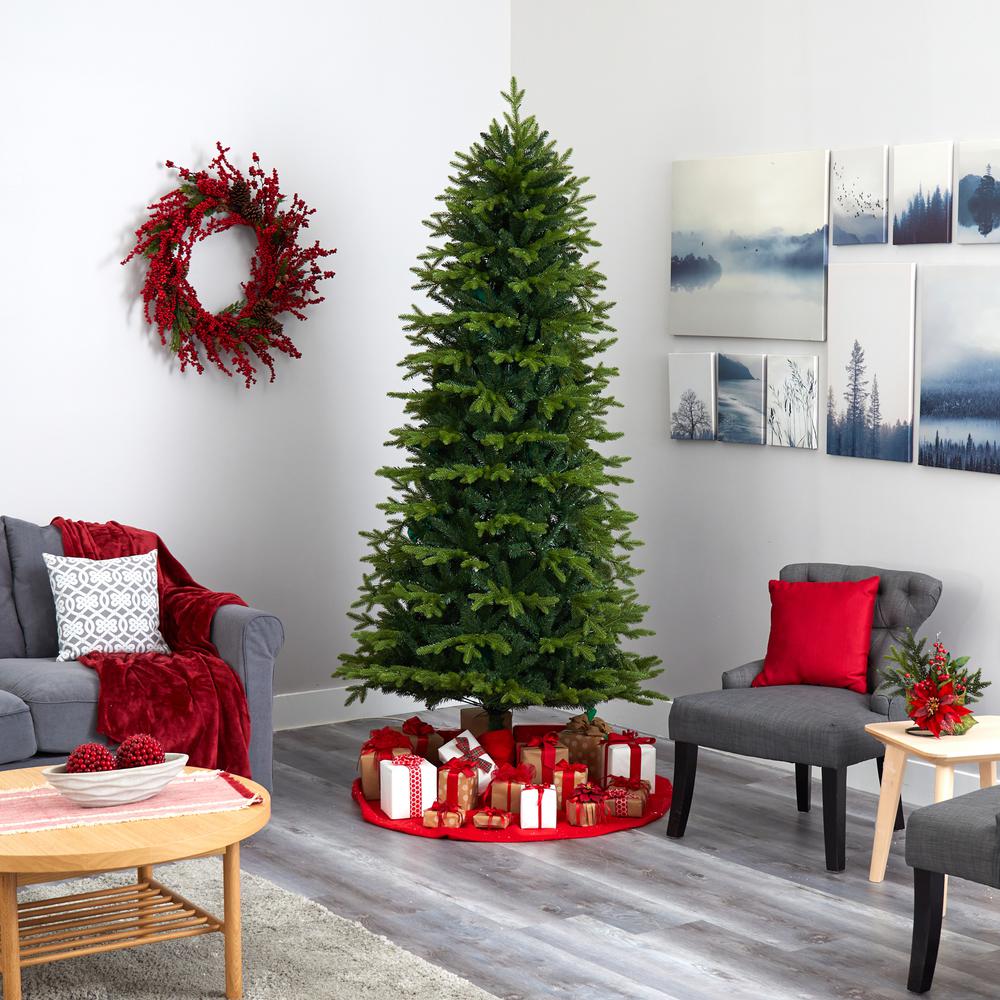 8ft. Belgium Fir Natural-Look Artificial Christmas Tree
