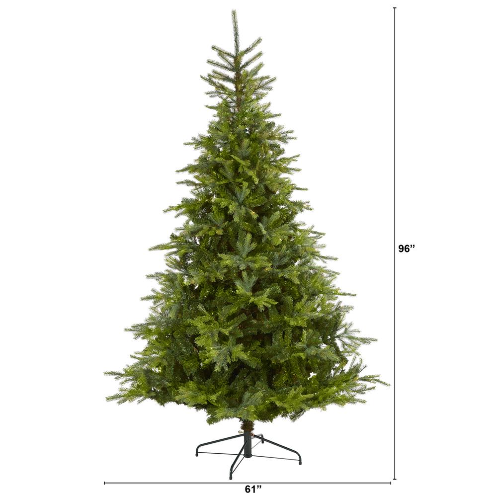 8ft. North Carolina Spruce Artificial Christmas Tree with 1303 Bendable Branches