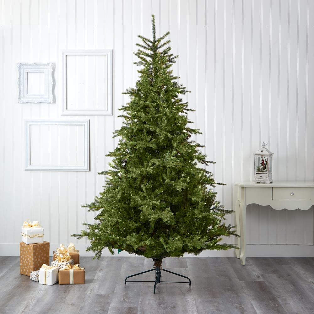 8ft. North Carolina Spruce Artificial Christmas Tree with 1303 Bendable Branches