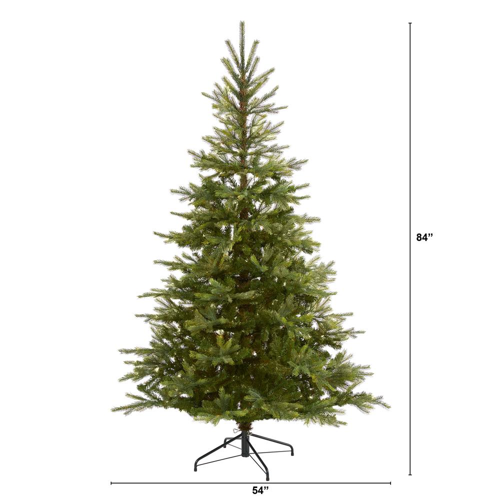7ft. North Carolina Spruce Artificial Christmas Tree with 931 Bendable Branches