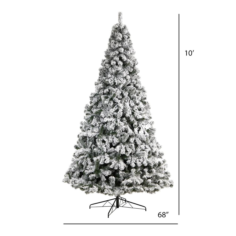 10ft. Flocked West Virginia Fir Artificial Christmas Tree