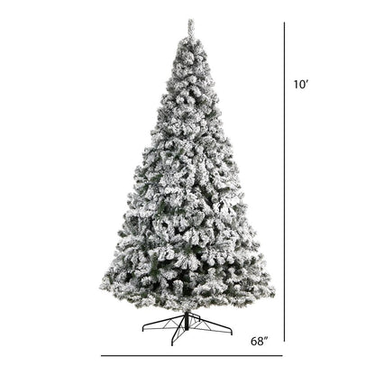 10ft. Flocked West Virginia Fir Artificial Christmas Tree