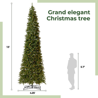 13ft. Artificial Slim Green Mountain Pine Christmas Tree