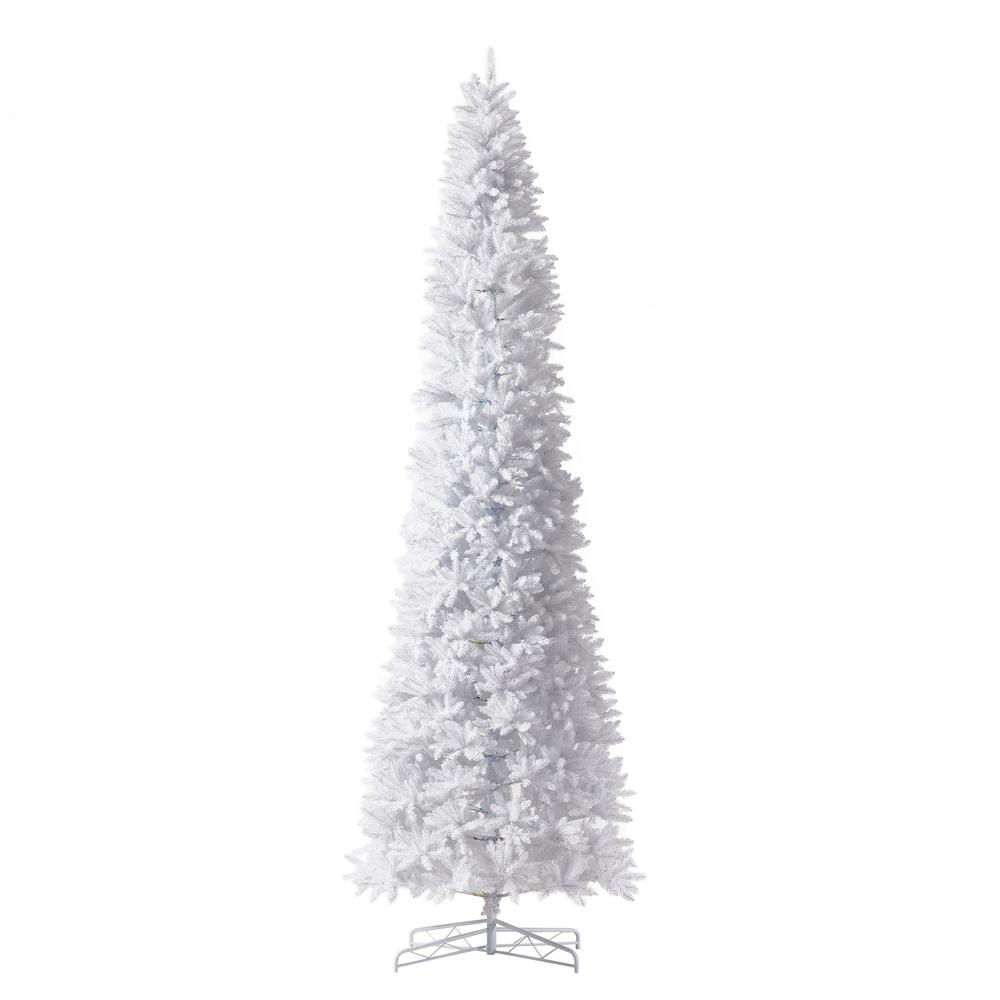 13ft. Slim White Artificial Christmas Tree with 1350 Warm White LED Lights