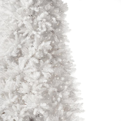13ft. Slim White Artificial Christmas Tree with 1350 Warm White LED Lights