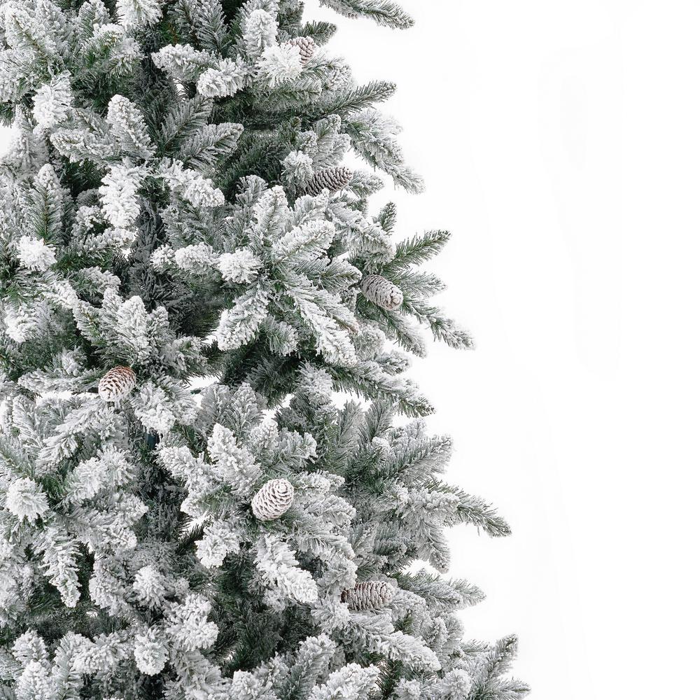 11ft. Flocked Livingston Fir Artificial Christmas Tree with Pine Cones