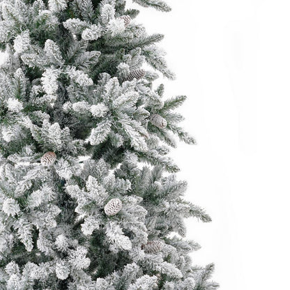 11ft. Flocked Livingston Fir Artificial Christmas Tree with Pine Cones