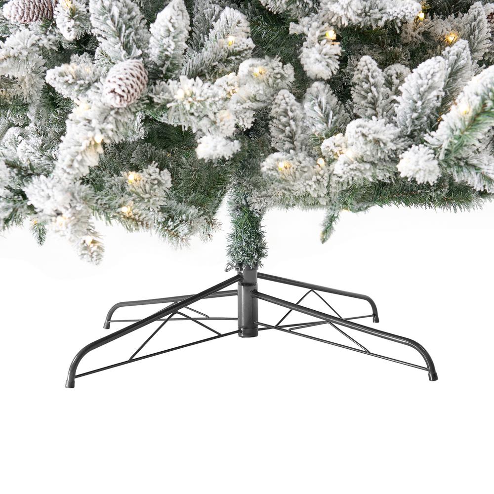 11ft. Flocked Livingston Fir Artificial Christmas Tree with Pine Cones