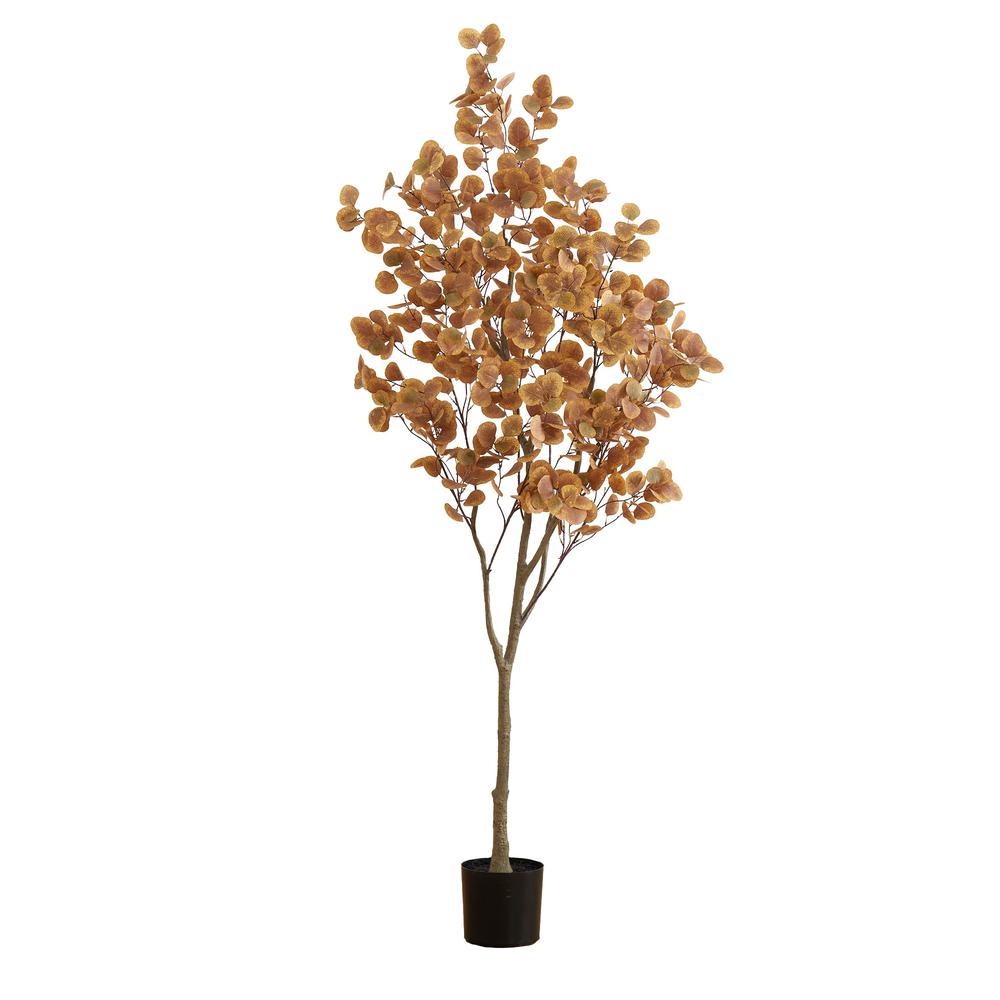 7ft. Artificial Autumn Fall Eucalyptus Tree