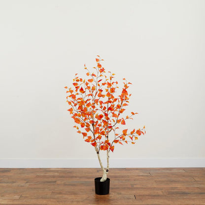 5ft. Autumn Birch Artificial Fall Tree