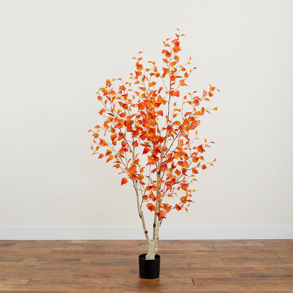 6ft. Autumn Birch Artificial Fall Tree