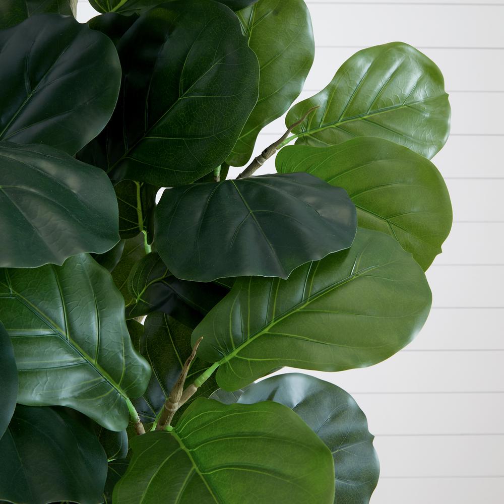 6ft. Artificial Fiddle Leaf Fig Tree with White Decorative Planter