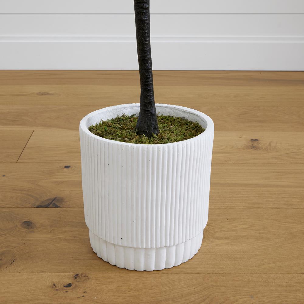 6ft. Artificial Cherry Blossom Tree with White Decorative Planter