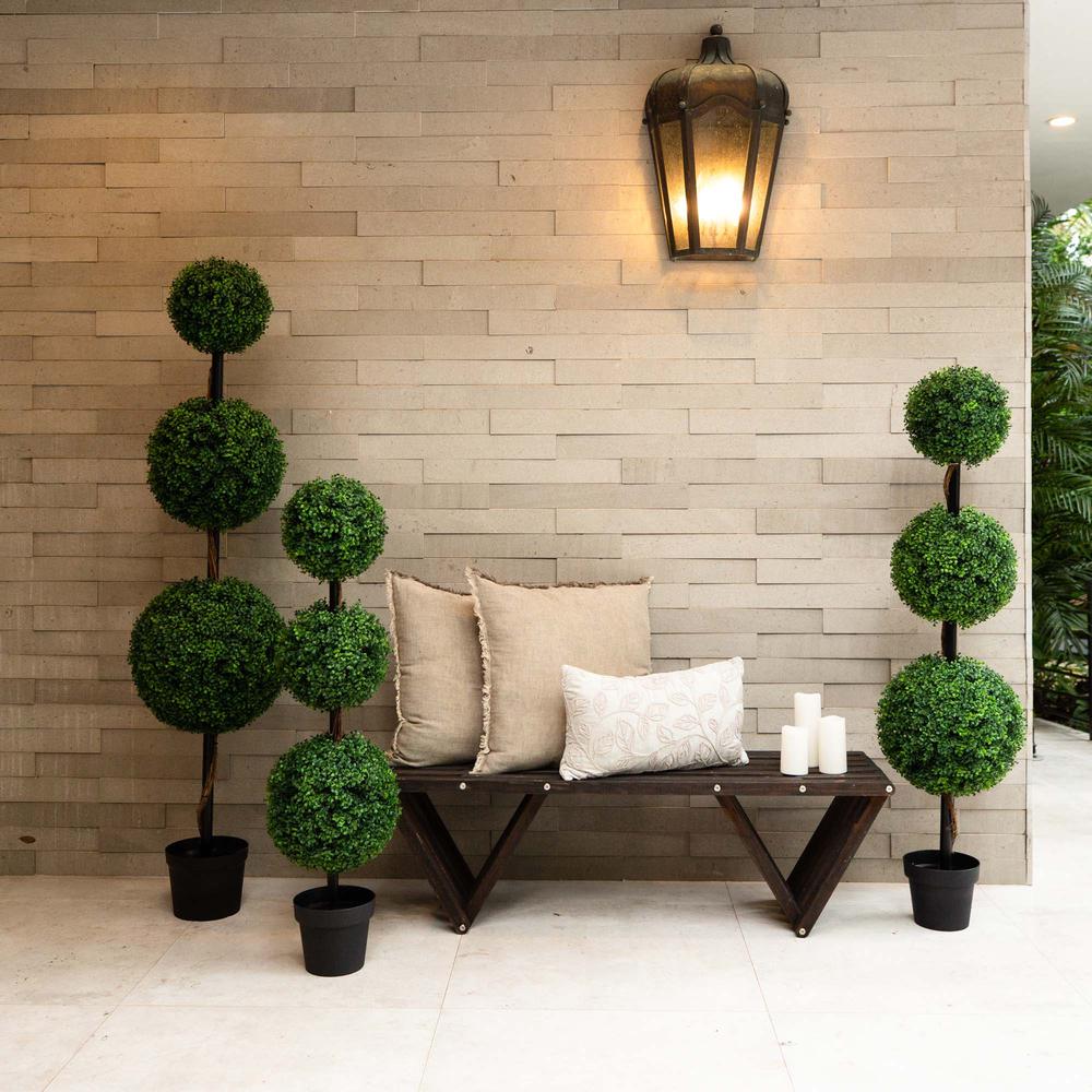 4ft. Artificial Triple Ball Boxwood Topiary Tree (Indoor/Outdoor)