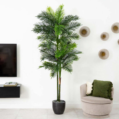 9ft. UV Resistant Artificial Double Robellini Palm Tree (Indoor/Outdoor)