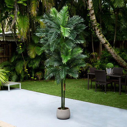 9ft. UV Resistant Artificial Double Robellini Palm Tree (Indoor/Outdoor)