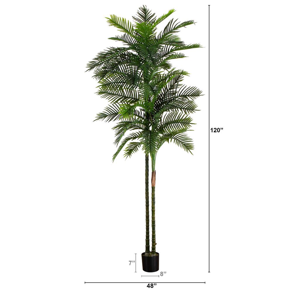10ft. UV Resistant Artificial Double Robellini Palm Tree (Indoor/Outdoor)
