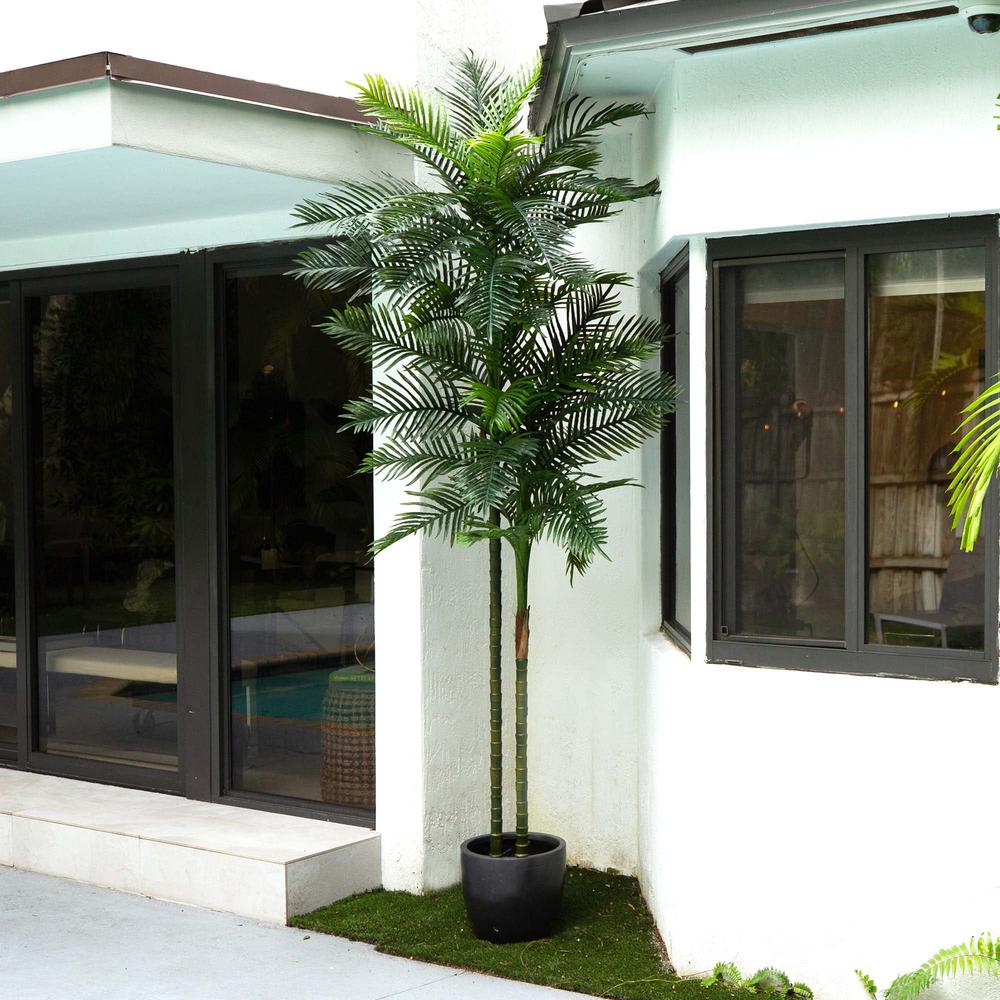 10ft. UV Resistant Artificial Double Robellini Palm Tree (Indoor/Outdoor)