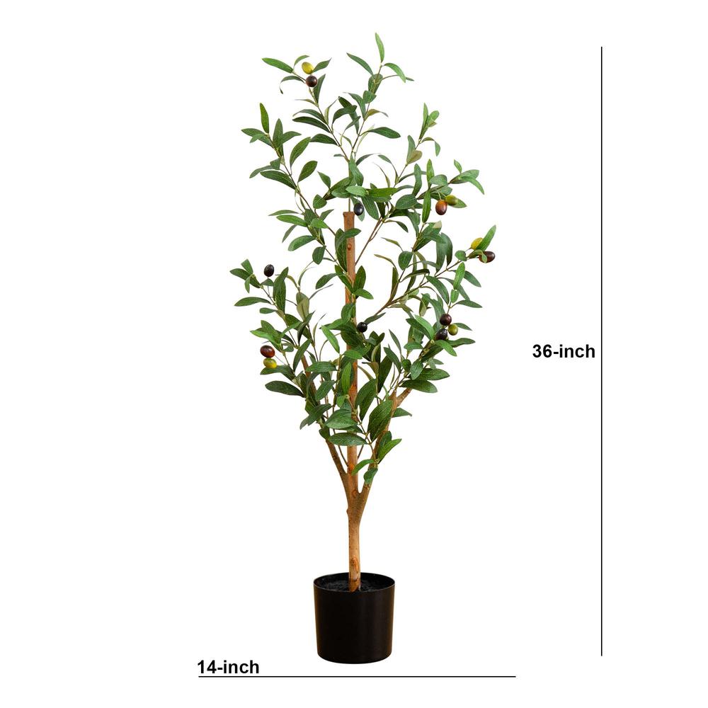 3ft. Artificial Olive Tree with Natural Trunk