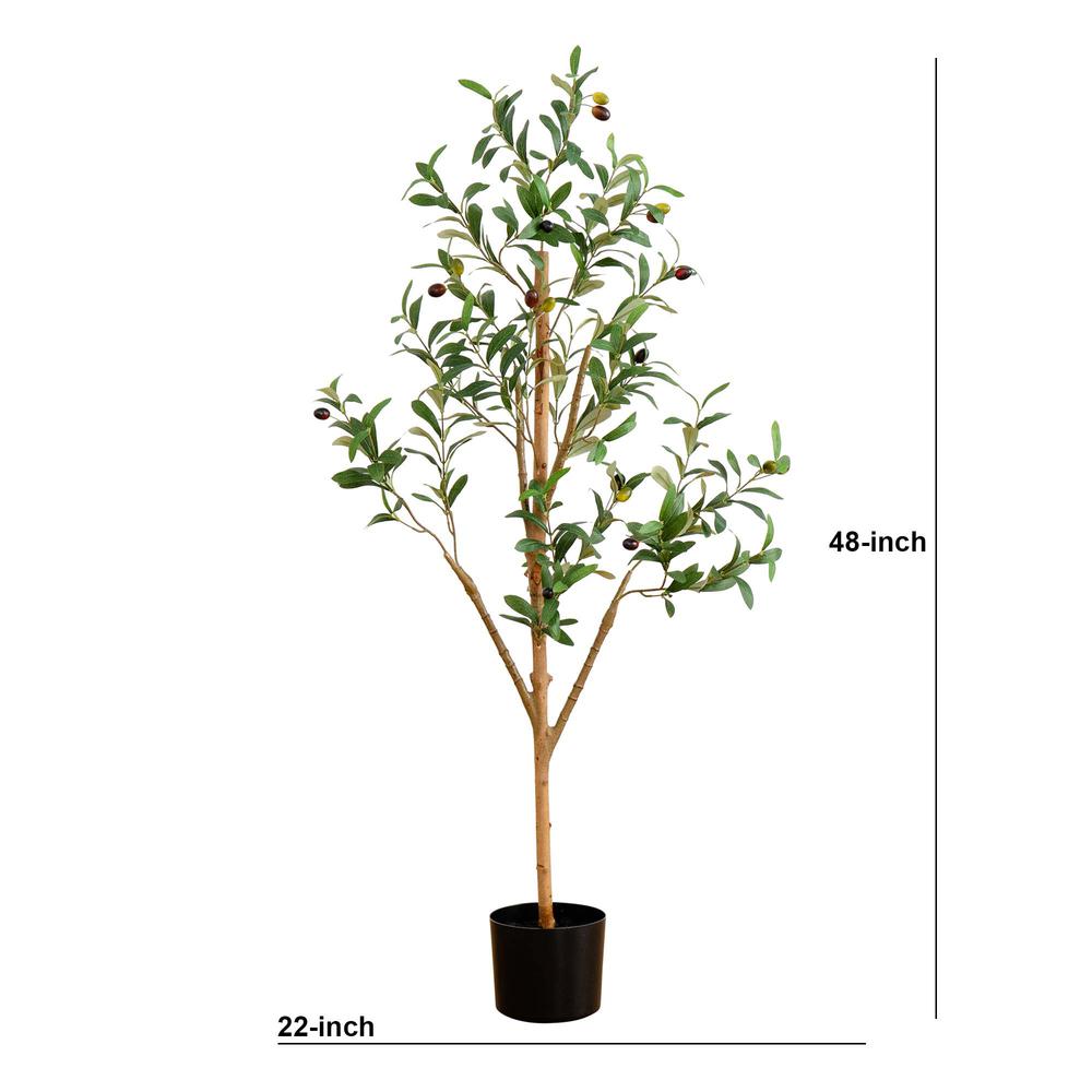 4ft. Artificial Olive Tree with Natural Trunk