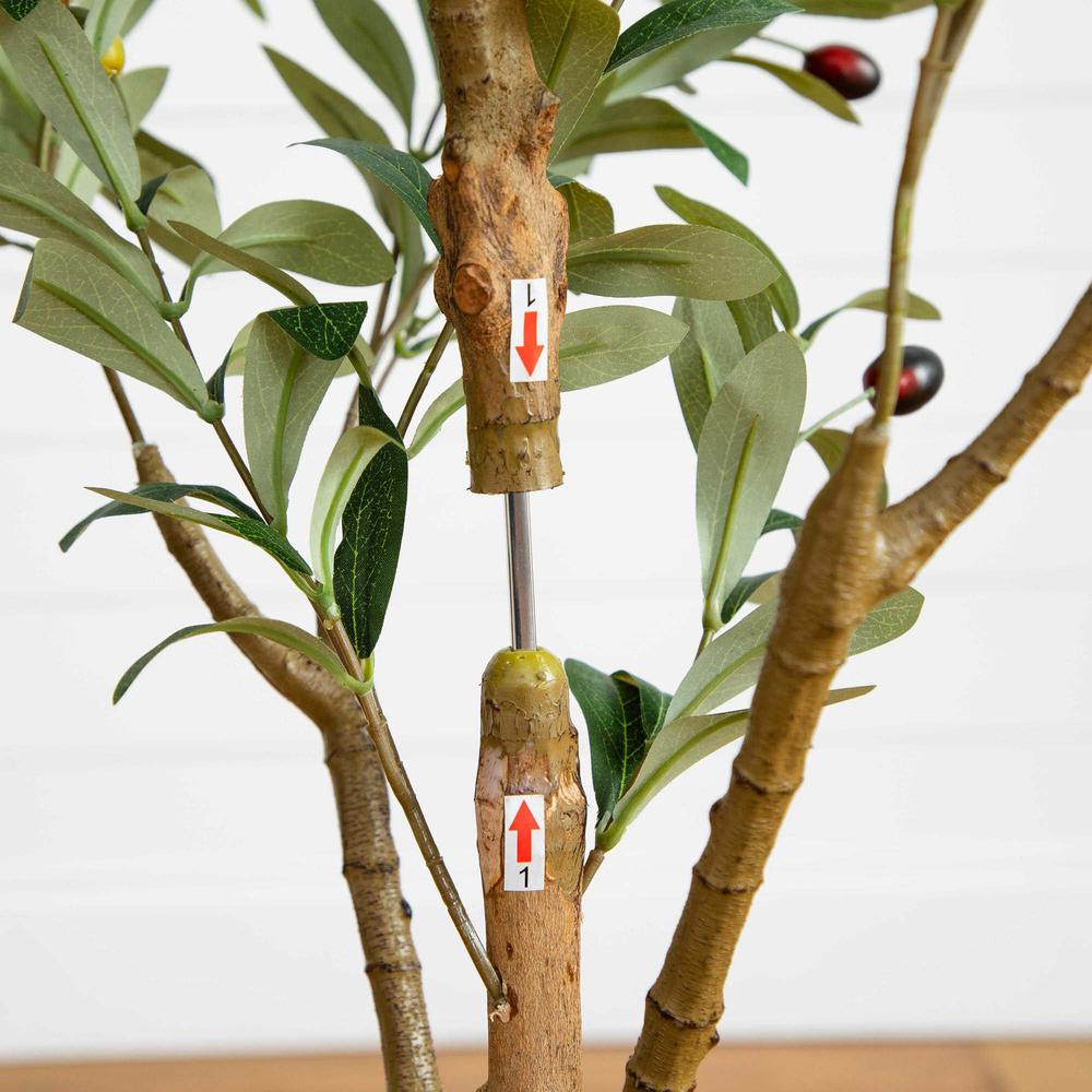 4ft. Artificial Olive Tree with Natural Trunk