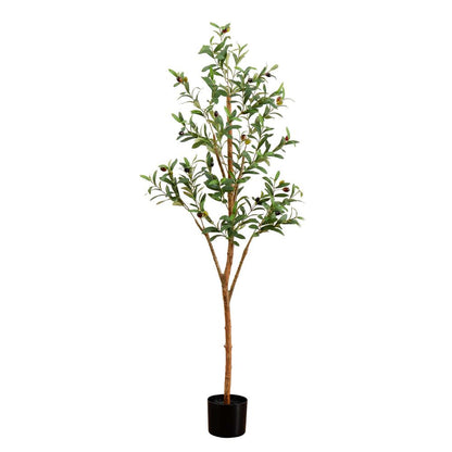 5ft. Artificial Olive Tree with Natural Trunk