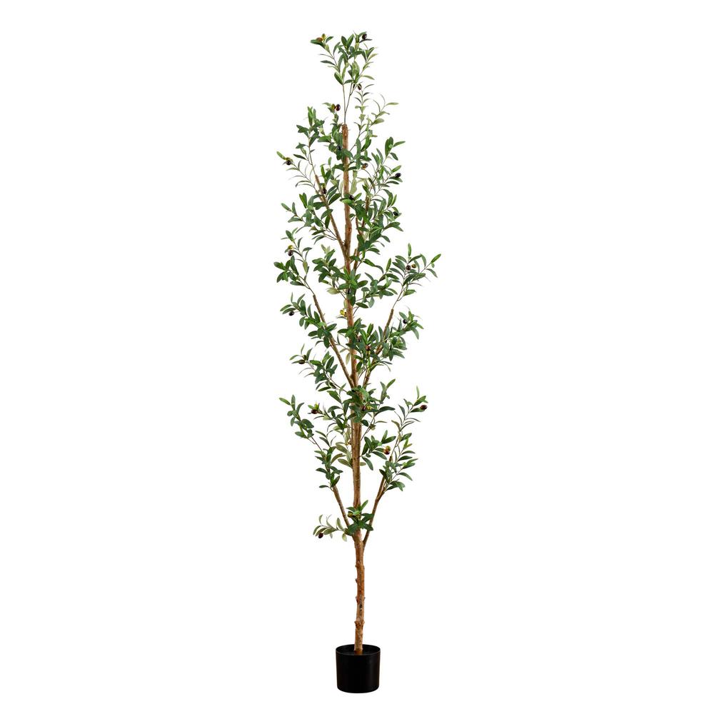 8ft. Artificial Olive Tree with Natural Trunk