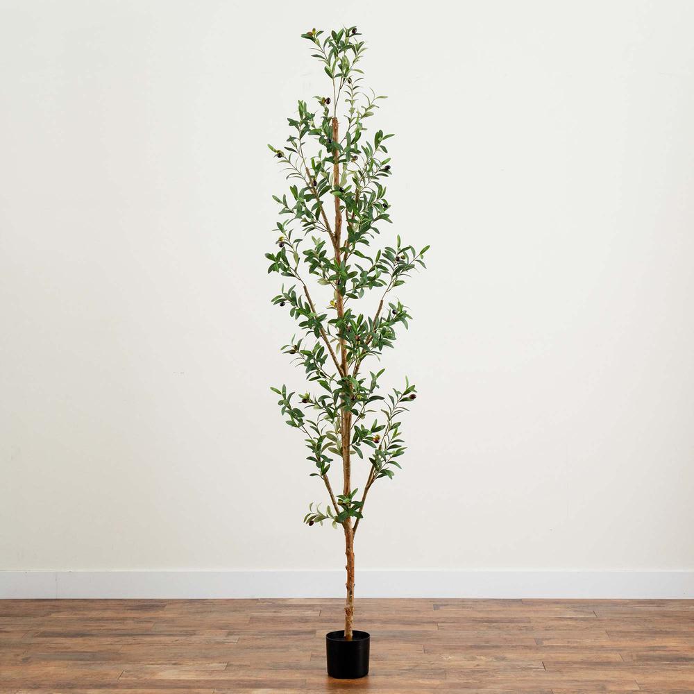 8ft. Artificial Olive Tree with Natural Trunk