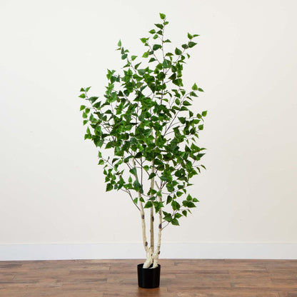 6ft. Artificial Birch Tree with Real Touch Leaves