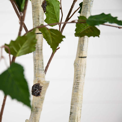 7ft. Artificial Birch Tree with Real Touch Leaves