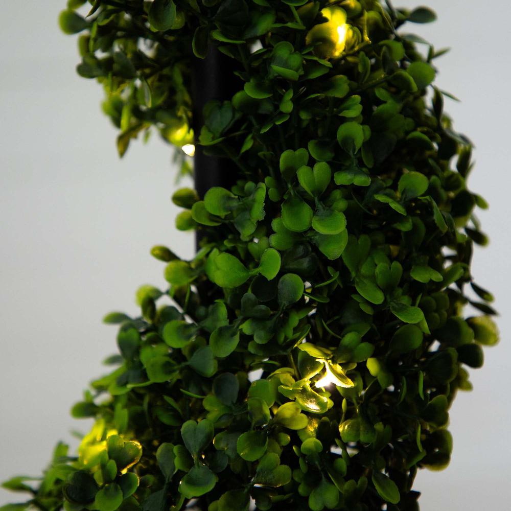 Boxwood Spiral Topiary Tree with LED Lights in Decorative Planter