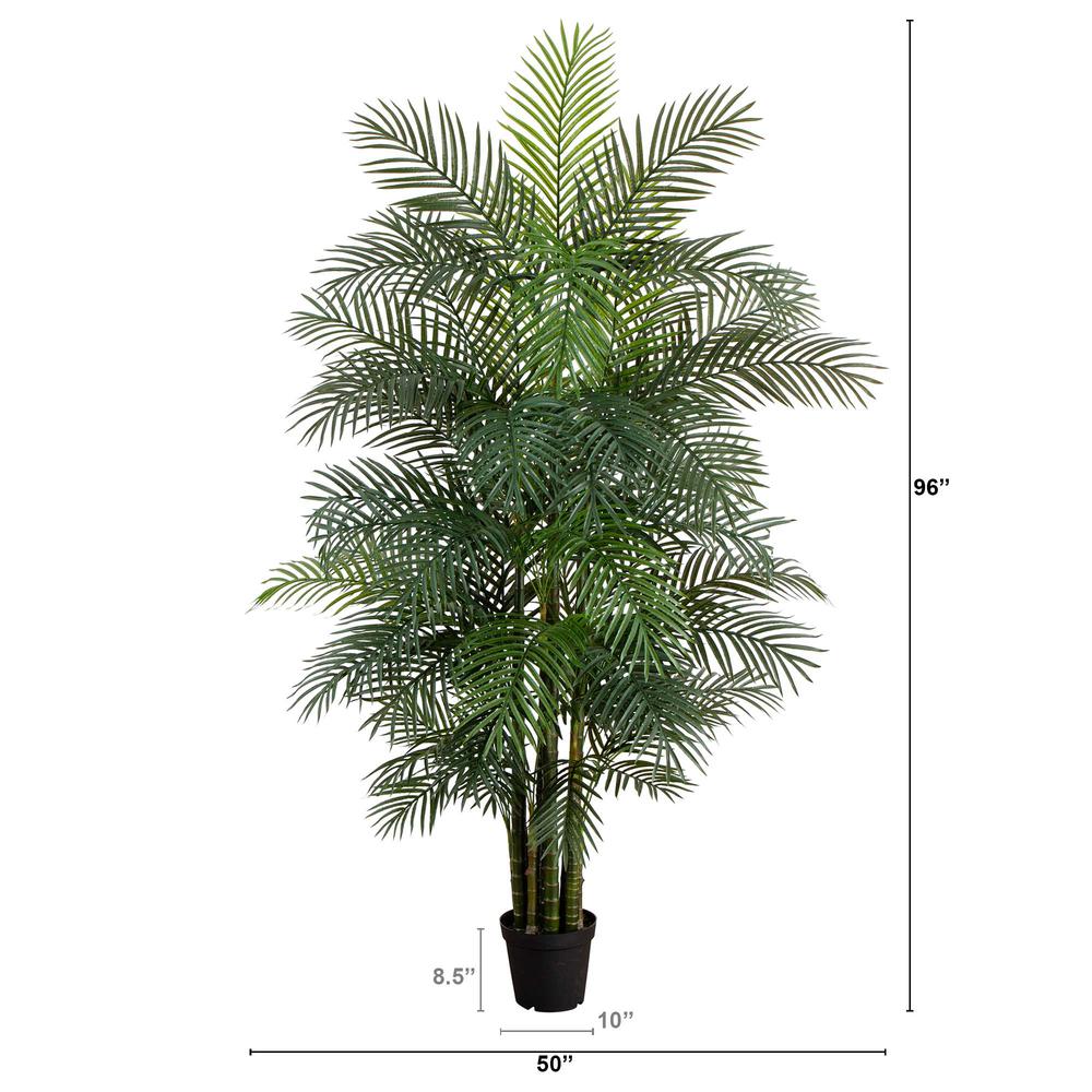 8ft. UV Resistant Artificial Areca Palm Tree (Indoor/Outdoor)