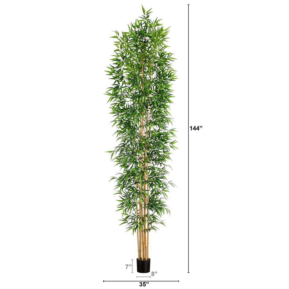 12ft. Artificial Bamboo Tree with Real Bamboo Trunks