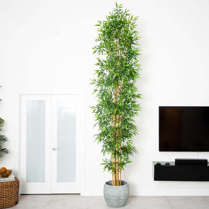 12ft. Artificial Bamboo Tree with Real Bamboo Trunks