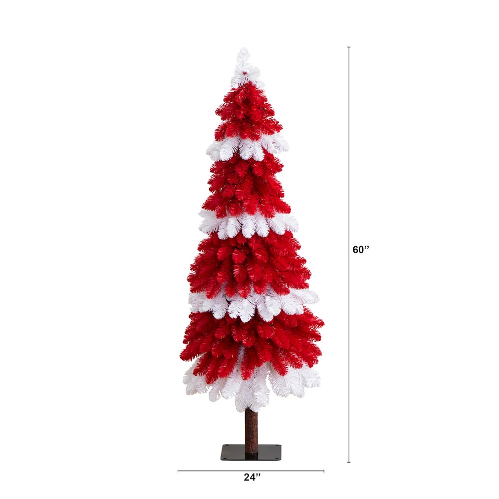 5ft. Pre-Lit Artificial Peppermint Christmas Tree with 150 Microdot LED Lights