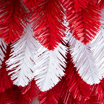 5ft. Pre-Lit Artificial Peppermint Christmas Tree with 150 Microdot LED Lights