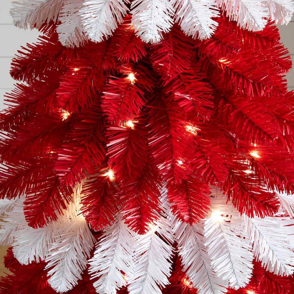 5ft. Pre-Lit Artificial Peppermint Christmas Tree with 150 Microdot LED Lights
