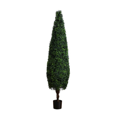 6ft. UV Resistant Artificial Boxwood Topiary Cone Tree (Indoor/Outdoor)