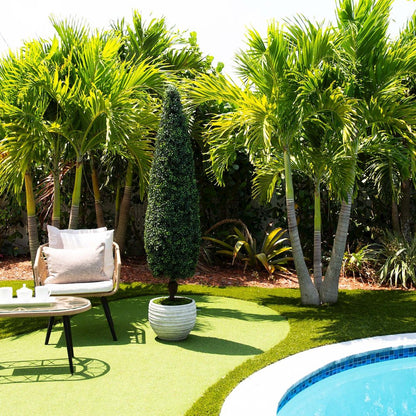 6ft. UV Resistant Artificial Boxwood Topiary Cone Tree (Indoor/Outdoor)