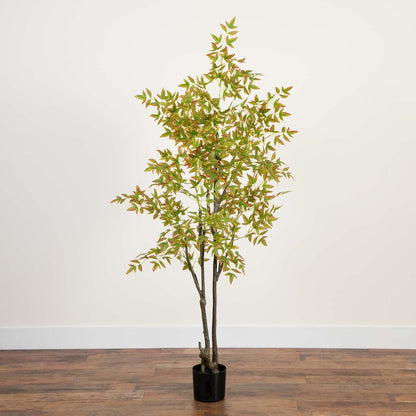 6ft. Autumn Nandina Artificial Fall Tree