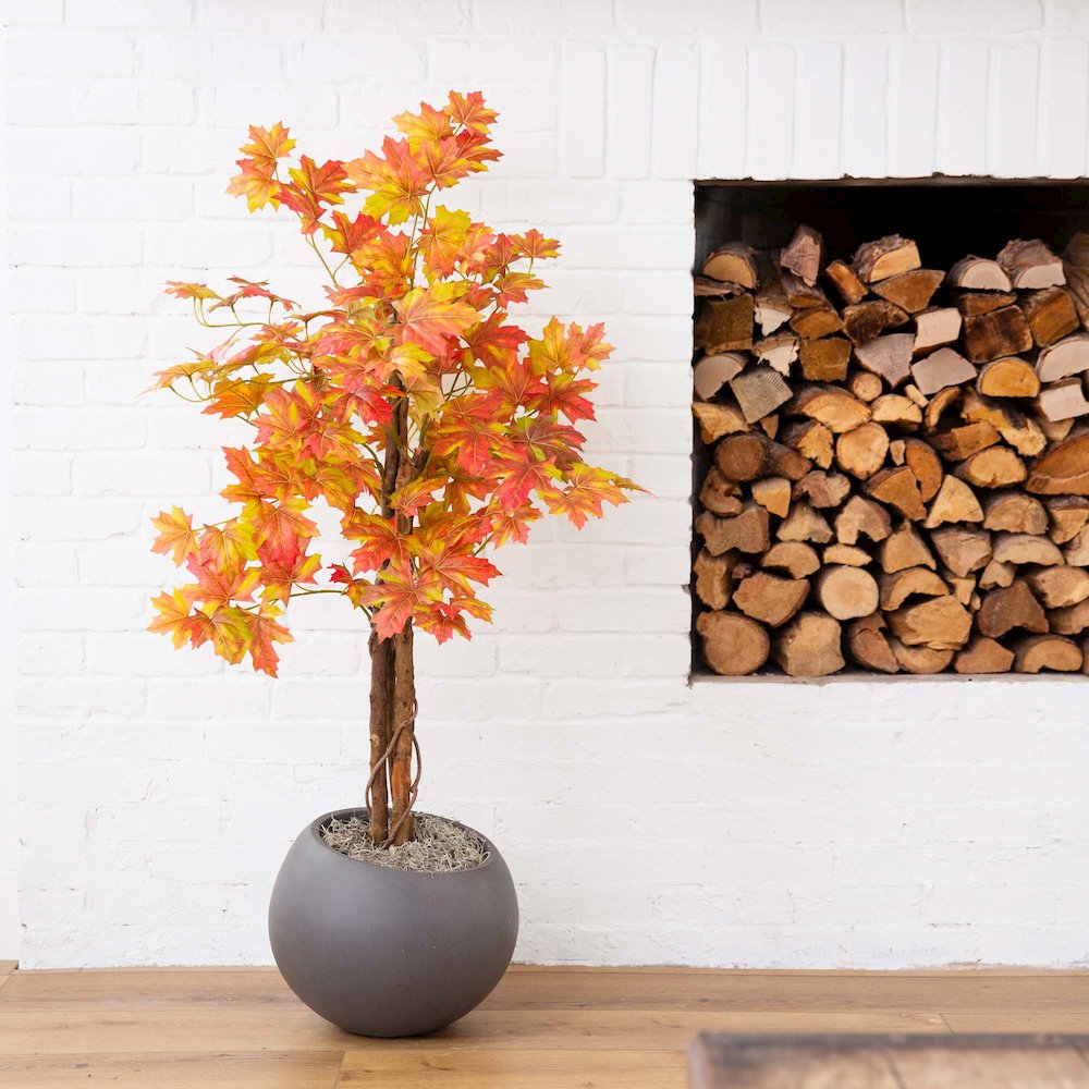 4ft. Autumn Deluxe Maple Artificial Fall Tree