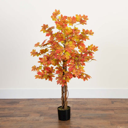 4ft. Autumn Deluxe Maple Artificial Fall Tree
