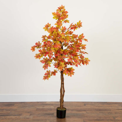 5ft. Autumn Deluxe Maple Artificial Fall Tree