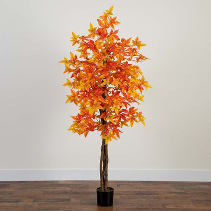 6ft. Autumn Deluxe Maple Artificial Fall Tree