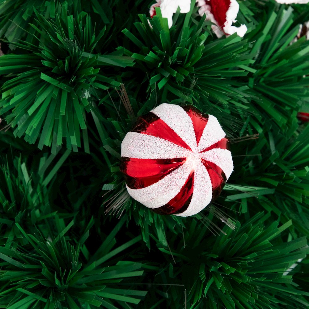 24in. Pre-Lit Fiber Optic Artificial Christmas Tree with Ornaments