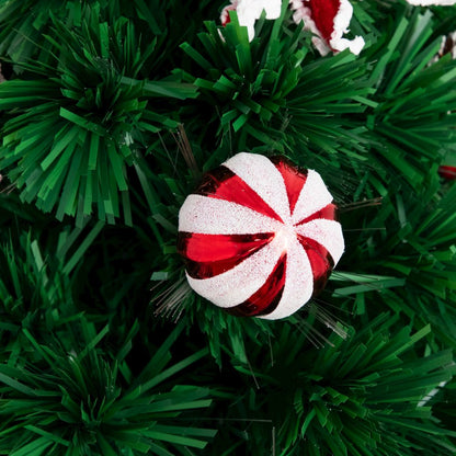 24in. Pre-Lit Fiber Optic Artificial Christmas Tree with Ornaments