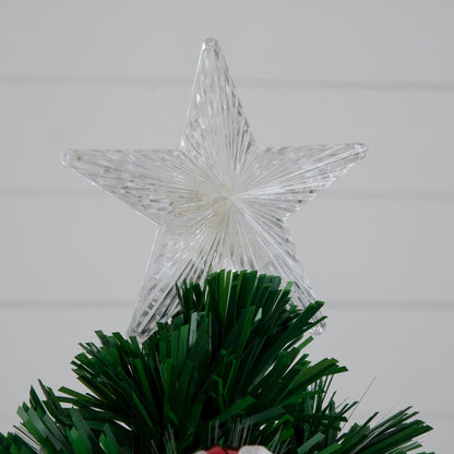 24in. Pre-Lit Fiber Optic Artificial Christmas Tree with Ornaments