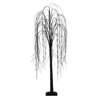 5ft. Pre-Lit Halloween Black Willow Artificial Fall Tree with 144 Orange