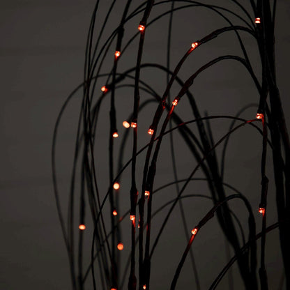5ft. Pre-Lit Halloween Black Willow Artificial Fall Tree with 144 Orange