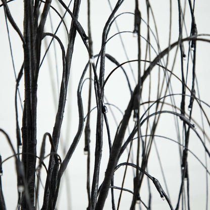6ft. Pre-Lit Halloween Black Willow Artificial Fall Tree with 160 Orange